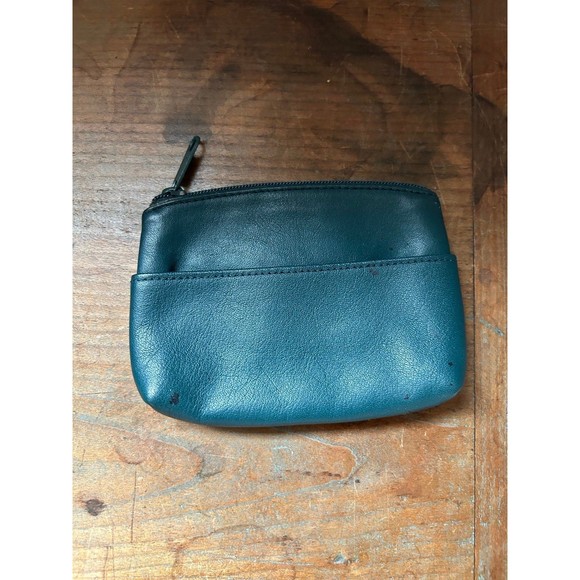 Mundi Green Leather Coin Purse - Picture 1 of 8